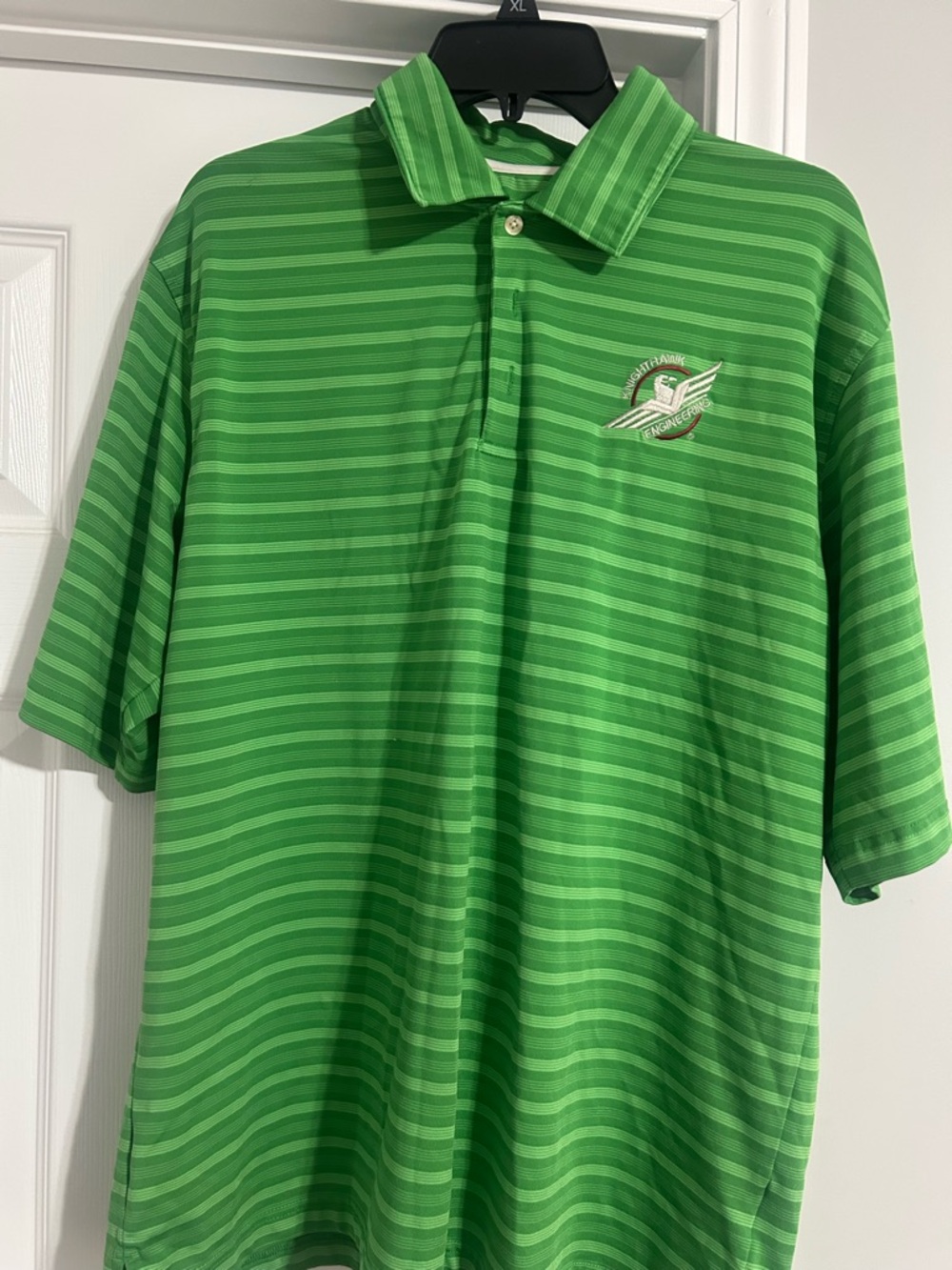 Men’s Large Bolle Golf Shirt with Knighthawk Engineering Logo Striped